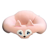 Almofada De Apoio E Assento Para Bebê Puff Raposinha Salmão