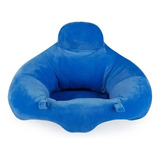 Almofada De Apoio Puff Para Bebe Sentar Azul Baby Pil