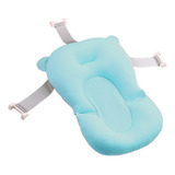 Almofada De Banho Infantil Para Bebê Anatômica Confortável Travas Ajustáveis Toki Baby Azul