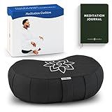 Almofada De Meditação Grande Mindful Modern Assento De Almofada De Chão De Meditação Zafu Yoga Reforçado Almofada Em Forma De Lua Crescente Preenchida Com Casco De Trigo Sarraceno