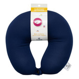 Almofada De Pescoço Micro Pérolas Isopor Viagem Azul Yin s