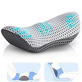 Almofada De Suporte Lombar Almofada De Espuma De Memória Para Alívio Da Dor Nas Costas Almofada De Apoio Para As Costas Para Cadeira De Escritório Carro Cama Cinza Branco 