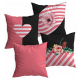 Almofada Decorativa Kit C 4 Capas Estampadas Dos 2 Lados