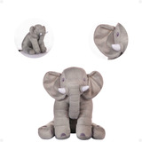 Almofada Elefante Pelúcia 60cm Travesseiro Bebê Antialérgico