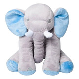 Almofada Elefante Pelúcia 60cm Travesseiro Bebê Antialérgico