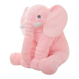 Almofada Elefante Pelúcia Rosa 60cm Travesseiro