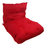 Almofada Futon Cadeira Sofá Pallet Grande Espreguiçadeira Cor Vermelho fut60x170