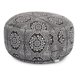 Almofada Meditação Zafu Rondo Estampada Fibra De Paina