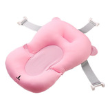 Almofada Para Banho De Bebê Marca Lorben Cor Rosa Flutuante Anatômica Com Cintas Ajustáveis Confortável E Segura Ideal Para Recém nascidos Feita Em Material Antiderrapante E Secagem Rápida