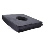 Almofada Quadrada Com Orifício Central Longevitech Cor Preto