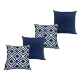 Almofadas Decorativas Cheias Para Sofá Impermeável Kit 4