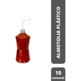 Almotolia Plástica 500 Ml Ambar Bico Curvo c 10 J prolab
