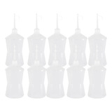 Almotolia Plástico 500 Ml 10 Frascos Transparente Bico Reto