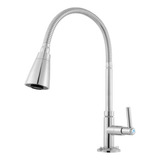 Alpha Hidrometais C 73 Torneira Cozinha De Mesa Bancada Tubo Gourmet Luxo 1 4v Cor Prateado Marca