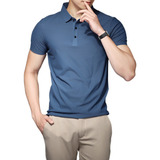 Alta Calidad Camisa Polo Ice Silk Para Homens Camisa Polo
