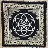 Altar Cloth Celestical Tarot Deck Square Spread Top Cloth Wiccan Home Decor Toalha De Mesa Espiritual 45 72 X 45 72 Cm Pano Sagrado Semente Da Vida 45 72 X 45 72 Cm