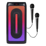 Alto Falante Ampl Philco Pcx4501 Flash Lights 350w 2 Mic Cor Preto 110v 220v
