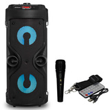 Alto Falante Caixa De Som Portatil Cartão Tf Usb Bluetooth Com Microfone E Controle