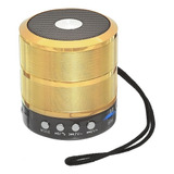Alto falante Grasep D bh887 Portátil Com Bluetooth Dourado