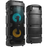 Alto falante Portátil 10w Iluminação Rgb Microfone Controle Rádio Fm Bluetooth Tf Usb Torre De Som Preto