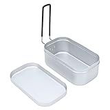 Alumínio Mess Tin Camping Bento Box Kit De Panelas De Camping Militar Recipiente De Almoço Conjunto De Rack Vapor Para Piquenique Caminhada Pesca Cozinhar Ao Ar Livre