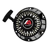 AlveyTech Arranque De Recuo Preto 196cc 6-5 Hp - Para Motores A Gás Honda GX120 E GX160- Manco- Scooter- Cortador De Grama- Gerador- Motor De Kart- Cortador De Grama- Conjunto De Cabo De Corda-
