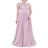 Alvivi Vestido Longo De Renda Floral De Crochê Para Madrinha De Casamento Evasê Para Festas Noturnas E Formatura Rosa Empoeirada 9
