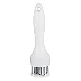 Amaciador Batedor De Carne Bife Com Furador Manual Aço Inox IDCM21