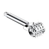 Amaciador De Carne Em Aço Inox Martelo Rolo Ferramenta De Cozinha Temperador Para Carnes Churrasco Manual Amolecedor Furador Funcional Preparador De Bife Profissional Linha PREMIUM SYANG