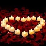 Amagic Kit De 4000 Pétalas De Rosa Artificiais Com 50 Luzes De Chá De Coração Conjunto De Pétalas De Rosa E Velas Para Casamento Aniversário Dia Dos Namorados Noite Romântica Especial Decoração