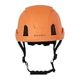 Amagogo Capacete De Construção Capacete De Segurança Multiuso Capacete De Escalada Para Trabalho Em Cavernas Rapel Arborista Ao Ar Livre Laranja