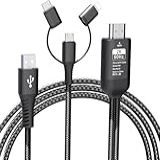 AMANKA Cabo De Iluminação Para HDMI Adaptador HDMI Para TV Adaptador De Telefone Para TV Adaptador AV Digital 1080p Cabo Conector De Tela De Sincronização 3 Em 1 Compatível Com Iluminação USB C Micro