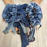 Amarrador De Cabelo Xuxinha scrunchie No Jeans 10 Unidades