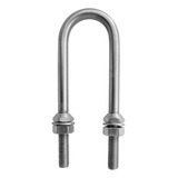 Amarrador Popa 140 Mm U bolt 3 8 Aço Inox P Barco Lancha