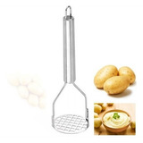 Amassador Batatas Legumes Feijão Aço Inox Cabo Reforçado
