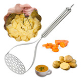 Amassador Batatas Legumes Feijão Aço Inox Cabo Reforçado