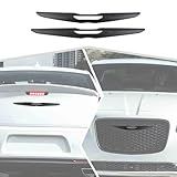 Amayum Capa De Emblema Da Grade Do Para Choque Dianteiro Kit De Acabamento Da Capa Do Emblema Traseiro Acessórios Externos Compatíveis Com Chrysler 300 300C 2015 2023 Preto Fosco