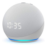 Amazon Echo Dot 4th Gen With Clock Display Glacier White