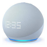 Amazon Echo Dot 5th Gen With Clock Com Assistente Virtual Alexa Display Integrado Blue 110v 240v