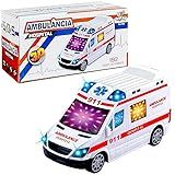 Ambulância De Brinquedo Infantil Luzes Sirene Bate E Volta