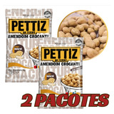 Amendoim Pettiz Crocante Natural Dori 2 Pacotes De 350g Cada