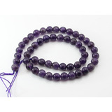 Ametista Natural Roxa Esfera Lisa 8mm Fio 40cm Teostone 29