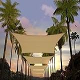 Amgo Toldo Para Sol Retangular Bege Areia De 2 5 M X 3 5 M ATAPR0814 95 De Bloqueio UV Permeável à água E Ao Ar Comercial E Residencial Personalizado