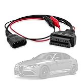 AMHTDOL Adaptador OBD Adequado Para Conector Fiat De 3 Pinos Obd1 Para OBD2 De 16 Pinos Compatível Com Veículo Fiat De 3 Pinos Com Cabo De Diagnóstico De 2 Clipes Funciona Com Ferramenta De