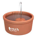 Amicus Bebedouro Fonte De Cerâmica Para Gatos Aqua Clay Basic Cor Marrom
