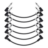 Ammoon kit 6 Cabos Ligação De Pedais Guitarra 15 Cm Angulado
