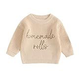 Amnnchya Suéter Infantil Para Bebês Recém Nascidos Meninos Meninas Caseiro Tricô Com Gola Redonda Moletom Com Gola Redonda Roupa De Ação De Graças Caqui 3 Anos