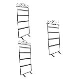 Amosfun 3 Peças Rack De Joias Suporte De Monitor De Mesa Suporte De Mesa Prateleira De Canto Suporte De Brinco Organizador Branco Cartolina Papel Aquarela Rack De Armazenamento De Joias
