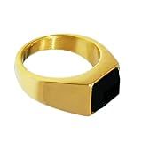 Amosfun Anéis De Ouro Para Homens Alianças De Casamento De Aço Dedo Da Moda Argolas Anéis Para Homens Anéis De Diamante Artificial Anéis Masculinos Aço Inoxidável Anel Joalheria Cara