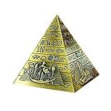 Amosfun Estátuas Egípcias Estátua De Construção De Pirâmide Decoração De Estante Lembrança Estatueta Livraria Casa Presente De Pirâmide Modelo Pirâmide Metal Egito Escritório